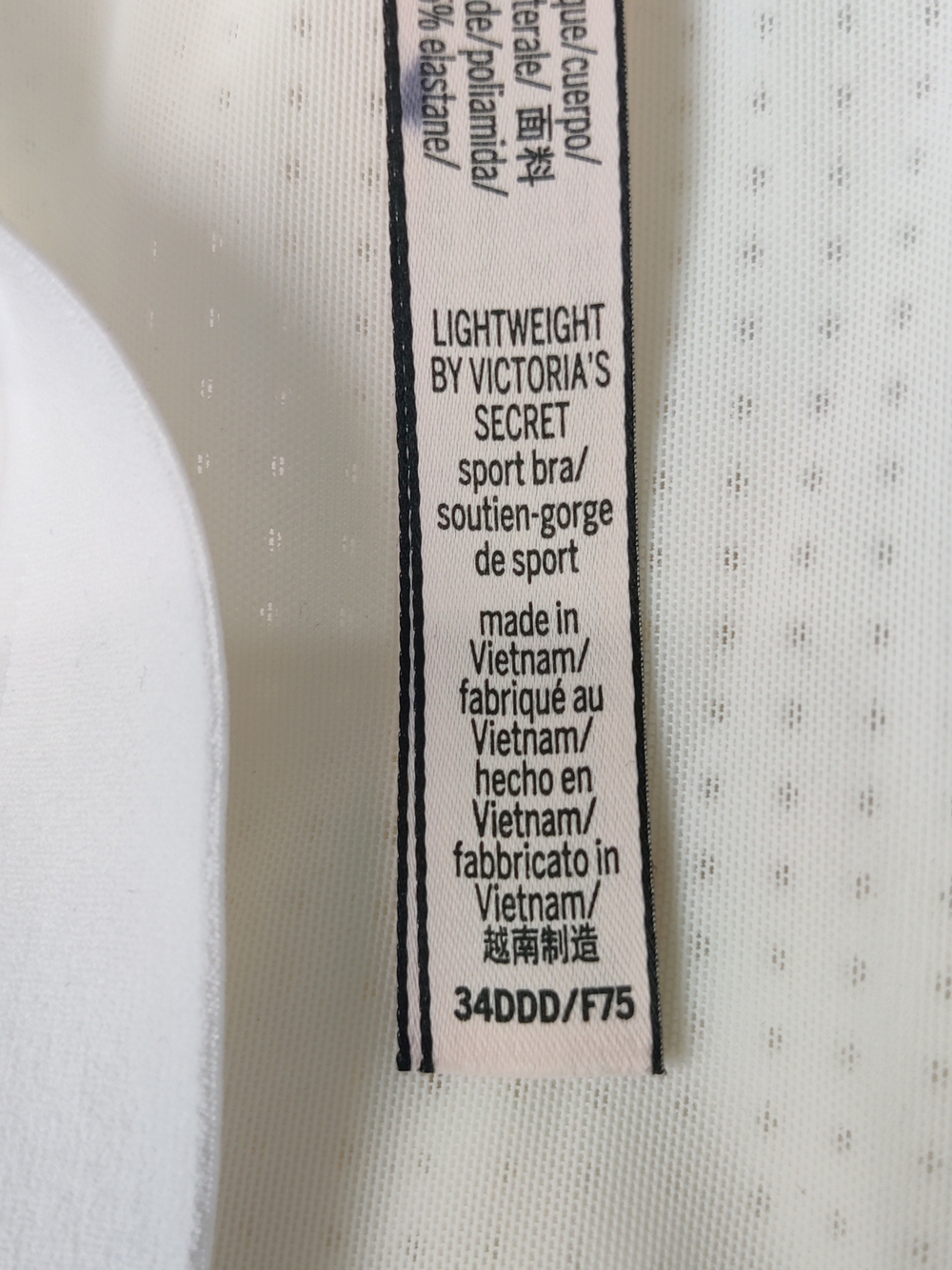 LIGHTWEIGHT BY VICTORIA'S SECRET SPORTS BRA SIZE 34DDD NWOT MSRP $79.50 - Picture 5 of 5